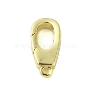 Brass Spring Gate Rings, Golden, 14.5x7x3mm, Hole: 1.4mm(KK-B089-32G)