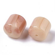 Resin Beads, Imitation Gemstone, Column, PeachPuff, 14x12mm, Hole: 1.8mm(X-RESI-S387-017B-01)
