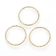 Brass Linking Rings, Soldered, Nickel Free, Real 18K Gold Plated, 30mm(KK-R058-199)
