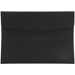 1Pc Imitation Leather Documents Pockets, Rectangle, Black, 240x330mm(DIY-CL0001-13B)