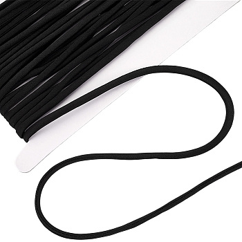 10Yards Polyester Cords, Soft Drawstring Replacement Rope, for Sweatpants Shorts Pants Jackets Coats, Black, 5mm