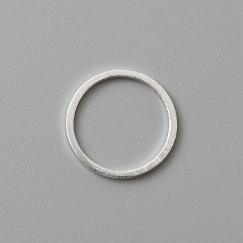 Brass Linking Rings, Round Ring, Silver, 12x0.5mm, Inner Diameter: 10.4mm