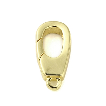 Brass Spring Gate Rings, Golden, 14.5x7x3mm, Hole: 1.4mm