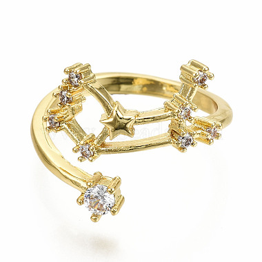 Clear Brass+Cubic Zirconia Finger Rings