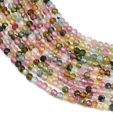 colliers de perles de tourmaline multicolores naturelles(G-B175-D02-2mm)-4