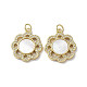 Brass Micro Pave Cubic Zirconia Pendants(KK-G485-26B-G)-1