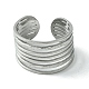 304 Stainless Steel Open Cuff Ring(RJEW-L110-041P)-2