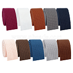 19M 10 Colors Polycotton Wide Ribbon, for Bag Strap Making, Mixed Color, 1-1/2 inch(38mm), 1.9m/color(OCOR-XCP0003-19)