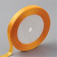 Single Face Satin Ribbon, Polyester Ribbon, Orange, 2 inch(50mm), about 25yards/roll(22.86m/roll), 100yards/group(91.44m/group), 4rolls/group(RC50MMY-016)