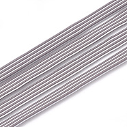Flat Elastic Cord, with Nylon Outside and Rubber Inside, Gray, 7x1.5mm, about 100yard/bundle(300 feet/bundle)(EC-S003-07B)