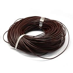 Imitation Leather Cords, Coconut Brown, 2mm, about 109.36 yards(100m)/bundle(LC-Q009-33)