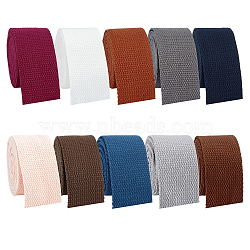 19M 10 Colors Polycotton Wide Ribbon, for Bag Strap Making, Mixed Color, 1-1/2 inch(38mm), 1.9m/color(OCOR-XCP0003-19)