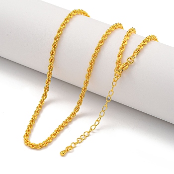 Brass Wheat Chain Necklaces for Women, Real 24K Gold Plated, 19.72 inch(501mm)