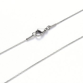 304 Stainless Steel Coreana Chain Necklace, with Lobster Claw Clasp, Stainless Steel Color, 19.68 inch(50cm)x1.2mm