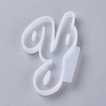 Letter DIY Silicone Molds, For UV Resin, Epoxy Resin Jewelry Making, Letter.Y,  67x44x8mm, Inner Diameter: 64x36mm