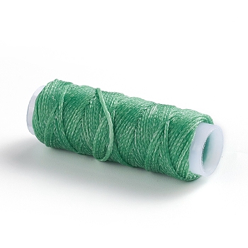 Waxed Polyester Cord, for Jewelry Making, Medium Sea Green, 0.8mm, about 30m/roll