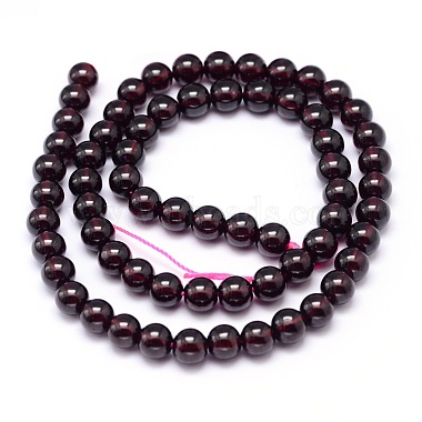 Mozambique Import Natural Grade AA Garnet Round Beads Strands(G-E300-AA-6mm)-4