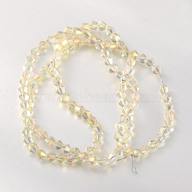 Light Yellow Bicone Glass Beads