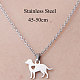 201 Stainless Steel Dog with Heart Pendant Necklace(NJEW-OY001-42)-3