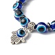 Evil Eye Resin Beads Stretch Bracelet for Girl Women(BJEW-JB06762-01)-4