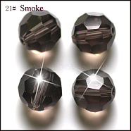 Imitation Austrian Crystal Beads, Grade AAA, Faceted(32 Facets), Round, Dark Gray, 6mm, Hole: 0.7~0.9mm(SWAR-F021-6mm-225)