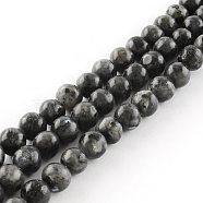 Natural Labradorite Round Bead Strands, 8mm, Hole: 1mm, about 48pcs/strand, 14.9 inch(G-R342-8mm-09)