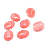 Dyed Synthetic Rhodochrosite Cabochons, Oval, 25x18x7mm(G-T020-18x25mm-05)