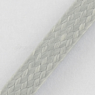 Flat Korean Waxed Polyester Cord, Light Grey, 4x1mm, about 93yards/roll(YC-4MMF-728)