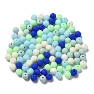 Frosted Opaque Acrylic Beads, Round, Dark Blue, 8mm, Hole: 2mm, about 1851pcs/500g(OACR-P019-01B-03)