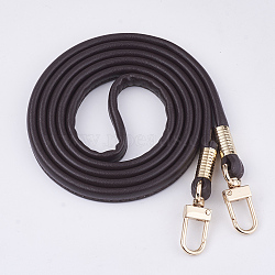 Imitation Leather Bag Handles, with Iron Findings and Alloy Clasps, for Bag Straps Replacement Accessories, Coconut Brown, 1160~1170x8x4mm(FIND-T054-08A)