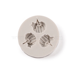 DIY Pumpkin Shape Silicone Molds, Fondant Molds, Resin Casting Molds, for Chocolate, Candy, UV Resin & Epoxy Resin Craft Making, Gainsboro, 46x11mm, Inner Diameter: 17x15mm(DIY-WH0366-63)