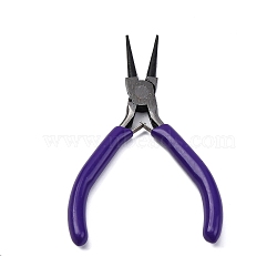 45# Steel Jewelry Pliers, Round Nose Plier, Indigo, 12.3x5x0.95cm(PT-C002-05B)