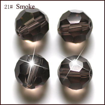 Imitation Austrian Crystal Beads, Grade AAA, Faceted(32 Facets), Round, Dark Gray, 6mm, Hole: 0.7~0.9mm