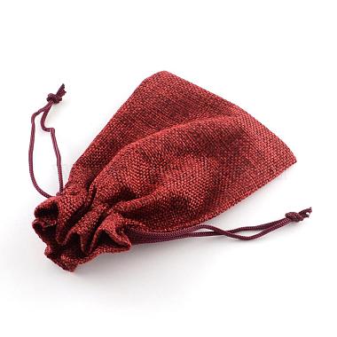 黄麻布ラッピングポーチ巾着袋(ABAG-Q050-13x18-06)-3