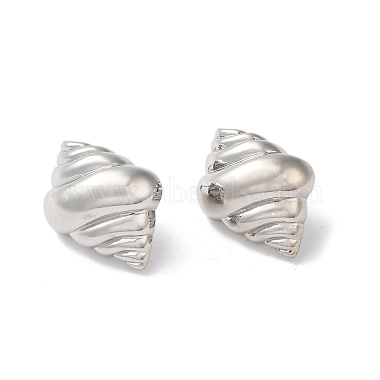 Shell Shape Brass Stud Earrings