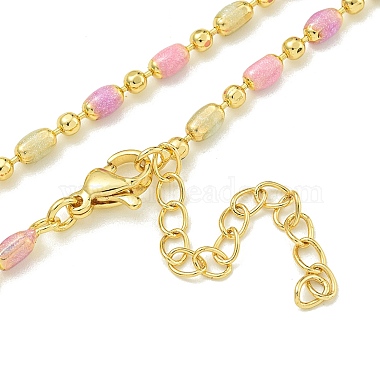 Colorful Column Brass Necklaces