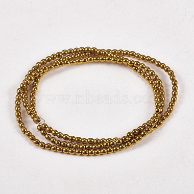 Electroplate Non-magnetic Synthetic Hematite Beads Strands(G-J169A-2mm-04)-2