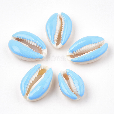 20mm LightSkyBlue Shell Cowrie Shell Beads