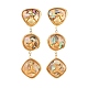 304 Stainless Steel Resin Stud Dangle Earrings(SA-E001-01G)-5