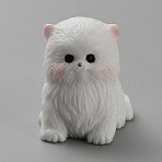 Resin Dog Figurines Ornament, for Home Desktop Decoration, White, 27x20.5x27mm(DJEW-TAC0007-01J)