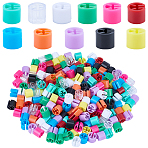 Plastic Garment Markers Color Tags, Colored Clothes Hanger Code Clip, Column, Mixed Color, 12x10mm, 11 colors, 20pcs/color, 220pcs(KY-CP0001-24D)