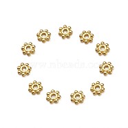 Alloy Daisy Spacer Beads, Lead Free & Cadmium Free, Flower, Golden, 4x1.5mm, Hole: 1mm(PALLOY-TA0001-07-RS)
