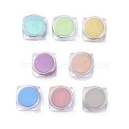 Chrome Nail Powder, Shinning Mirror Holographic Pigment Powder, with One Brush, for Woman Girls Manicure Nail Art Decoration, Mixed Color, 30x30x17mm, about 0.3g/box(MRMJ-Q046-002-M)