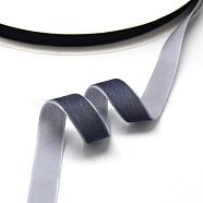 5/8 inch Single Face Velvet Ribbon, Slate Gray, 5/8 inch(15.9mm), about 25yards/roll(22.86m/roll)(OCOR-R019-15.9mm-189)