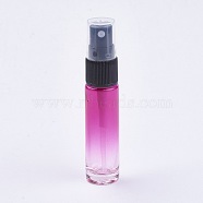10ml Glass Gradient Color Refillable Spray Bottles, with PP Plastic Caps, DeepPink, 9.6x2cm, Capacity: 10ml(0.34 fl. oz)(MRMJ-WH0011-C08-10ml)