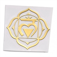 Self Adhesive Brass Stickers, Scrapbooking Stickers, for Epoxy Resin Crafts, Chakra, Golden, 3.4x3.4x0.05cm(DIY-I044-15G)