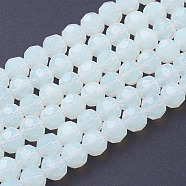 Opalite Beads Strands, Faceted Round, 8mm, Hole: 1mm, about 70~72pcs/strand, 22.6 inch(EGLA-J042-8mm-31)