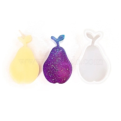 DIY Silicone Candle Molds, for Scented Candle Making, Pear, 9.9x6.3x2.6cm(DIY-Q033-11D)