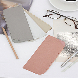 4Pcs 4 Colors Imitation Leather Slip-in Glasses Case, for Eyeglass, Sun Glasses Protector, Multifunctional Storage Bag, Mixed Color, 170~180x80~750x2.7~3mm, 1pc/color(AJEW-LP0002-30C)