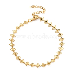 304 Stainless Steel Chain Bracelet for Women, Golden, Eye, 7-1/2 inch(19cm), Link: 7x7mm(BJEW-I313-04)